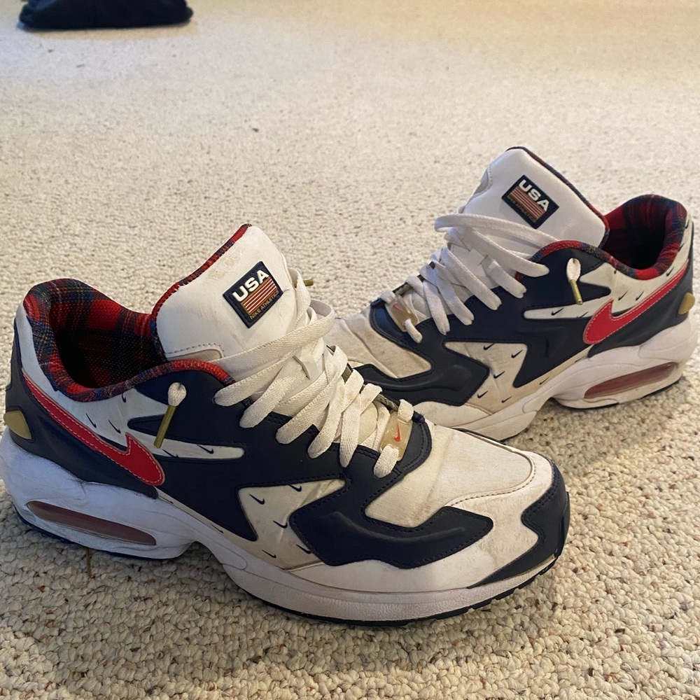 Men's Nike Air Max 2 Light "USA" 2019 Olympic Athletic Fashion Casual Sneaker